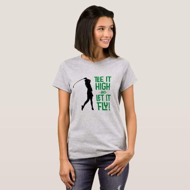 Women's Golfer Golf Humor Funny Sports Cute Quote T-Shirt (Front Full)
