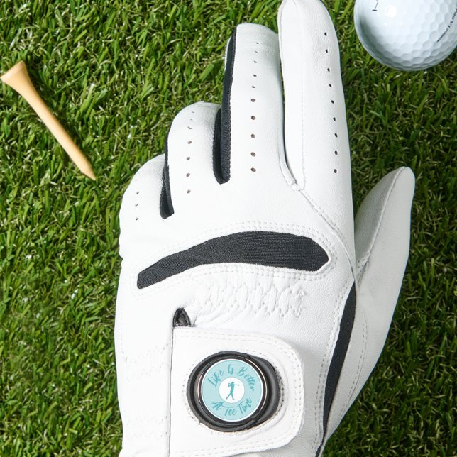 Women's Golfer Life Funny Tee Time Teal Golf Glove (Women's Golfer Life Funny Tee Time Teal Golf Glove)