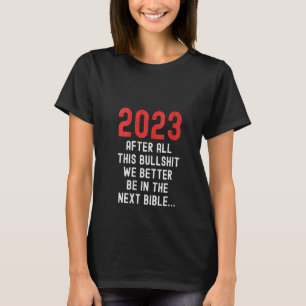 Womens Goodbye 2022 Hello 2023 Happy New Year Funn T-Shirt