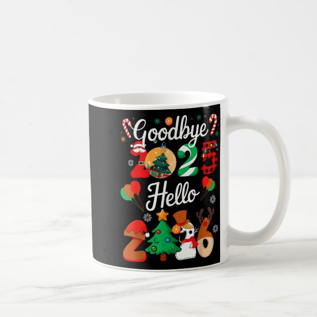 Womens Goodbye 2025 Hello 2026 Christmas Matching  Coffee Mug (Right)