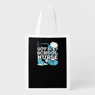 Womens Got Ice School Nurse Premium Grocery Bag
