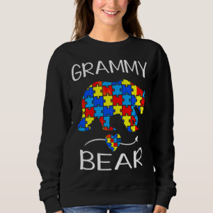Womens Grammy Bear Autism Awareness Love Support A Sweatshirt