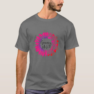 Womens Grammylife Flower Heart Valentine's Day T-Shirt
