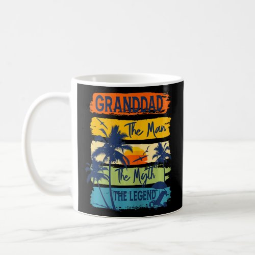 Womens Granddad The Man The Myth The Legend Beach  Coffee Mug