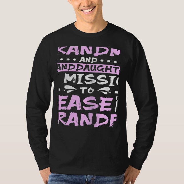 Womens Grandma and granddaughter tease grandpa T-Shirt (Front)