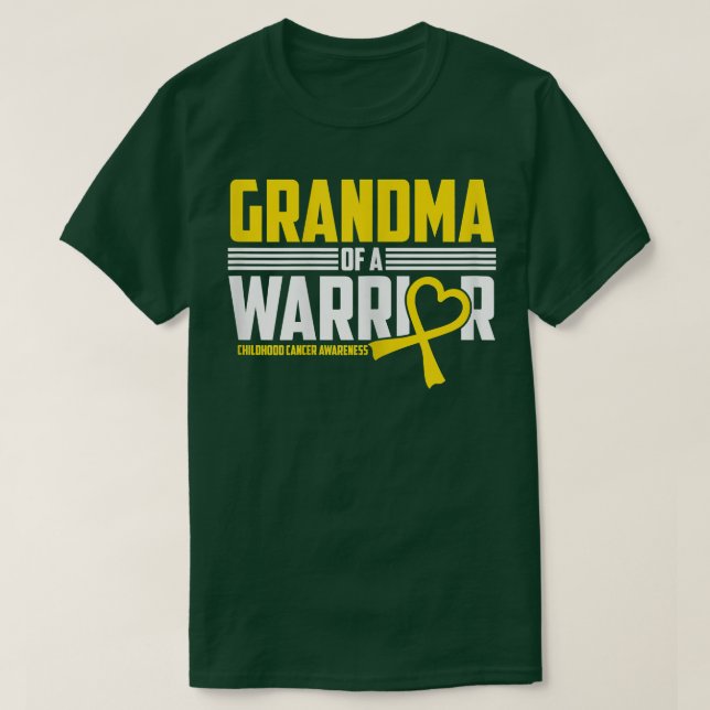 Womens Grandma Childhood Cancer Awareness Survivor T-Shirt (Design Front)