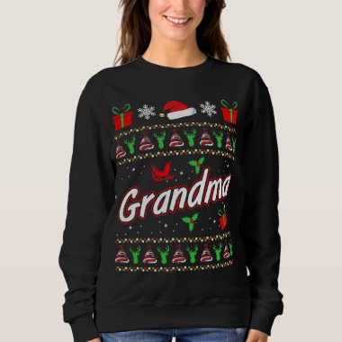 Womens Grandma Christmas T-shirt gift idea
