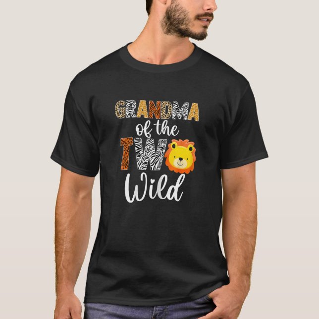 Womens Grandma of the Two Wild Nana Baby Lion 2nd  T-Shirt (Front)