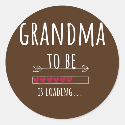 Womens Grandma to be announcement pregnancy baby Classic Round Sticker