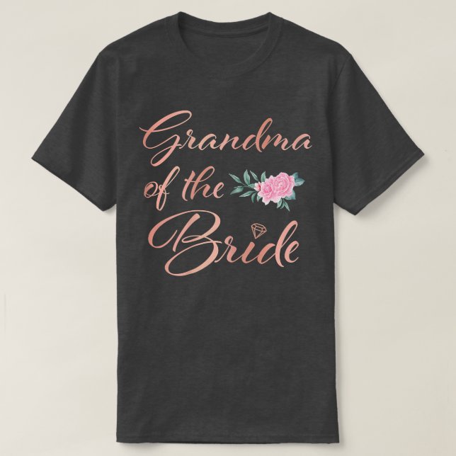 Womens Grandmother of the Bride Grandma of the Bri T-Shirt (Design Front)