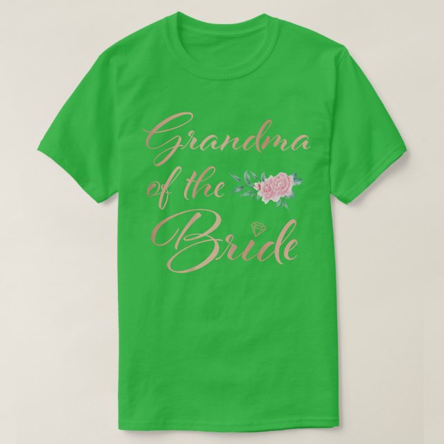 Womens Grandmother of the Bride Grandma of the Bri T-Shirt (Design Front)