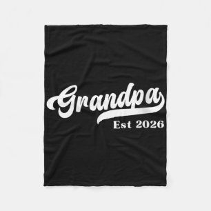 Womens Grandpa Est 2026 New Grandfather Design V-n Fleece Blanket