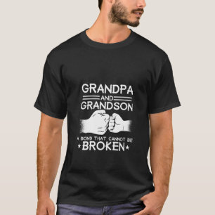 Womens Grandpa & Grandson Bond Can't Be Broken Fis T-Shirt