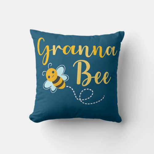 Womens Granna Bee Cute Mommy To Bee Mothers Day Throw Pillow