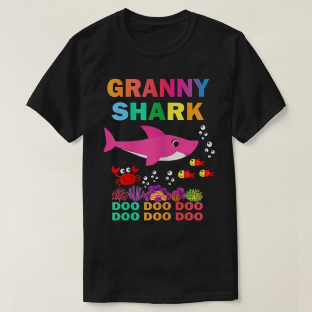 Womens Granny Shark Shirt Matching Family Mother's (Design Front)