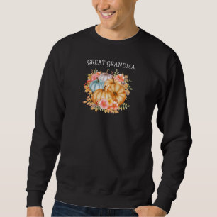 Womens Great Grandma Colorful Pumpkins Fall Autumn Sweatshirt