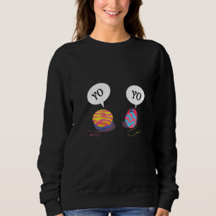 Womens great Shattered Yo Yo Awesome Blue funny De Sweatshirt
