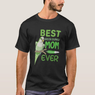 Womens Green Quaker Mom Monk Parakeet Best Green Q T-Shirt