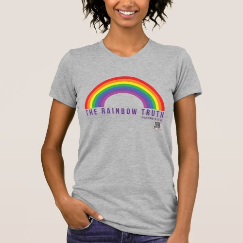 Womens Grey T_Shirt Rainbow Truth