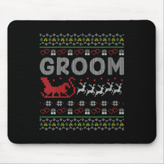 Womens Groom Bride Christmas Xmas Ugly Matching Co Mouse Pad