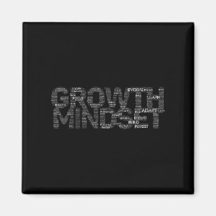Womens Growth Mindset Motivation And Insrational V Magnet