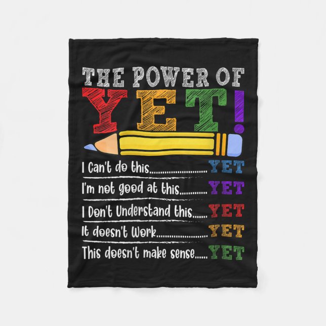 Womens Growth Mindset Teacher Motivational Sitive  Fleece Blanket (Front)