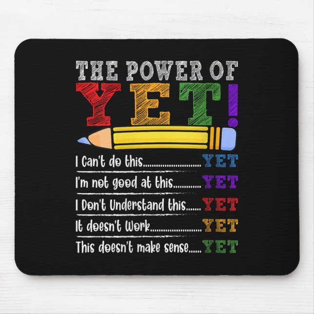 Womens Growth Mindset Teacher Motivational Sitive  Mouse Pad (Front)