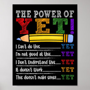 Womens Growth Mindset Teacher Motivational Sitive Poster