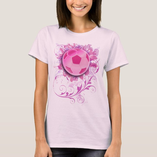 Women's Grunge Floral Soccer Shirt (Front)