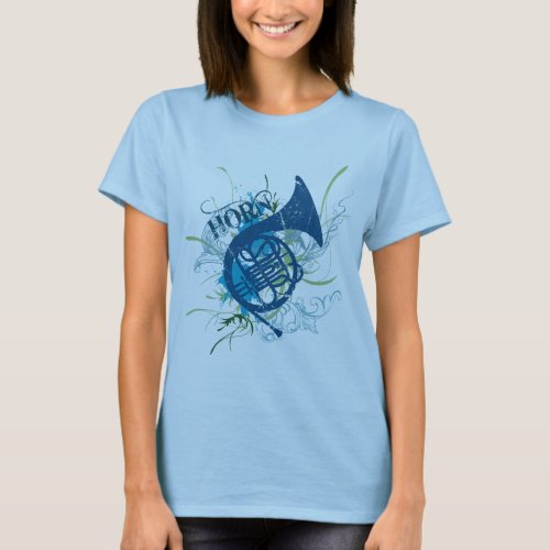 Womens Grunge French Horn Tee