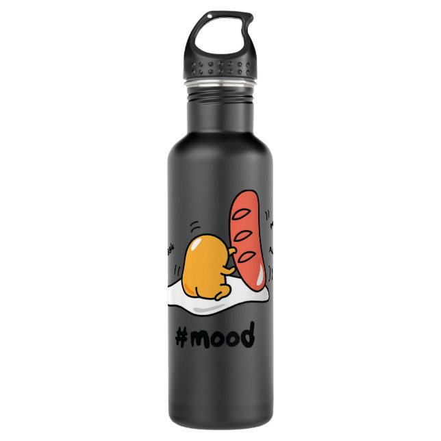 Womens Gudetama the Lazy Egg #mood Boxing Punching Stainless Steel Water Bottle (Front)