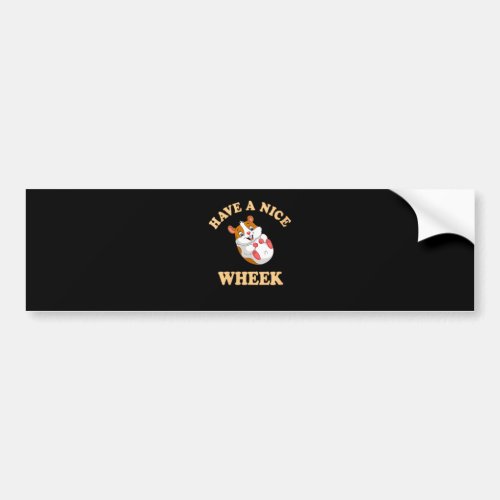 Womens Guinea Pig Cavy Pet Furry Fluffy Wheek Bumper Sticker