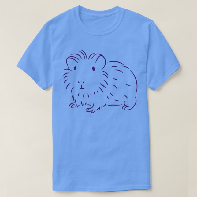 Womens Guinea Pig Minimal Drawing  T-Shirt (Design Front)