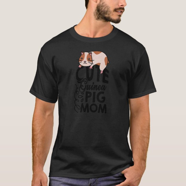 Womens Guinea Pig Mom Graphic Guinea Pig Owner Cav T-Shirt (Front)