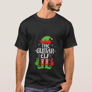 Womens Guitar Elf Xmas Matching Family Elf Squad C T-Shirt