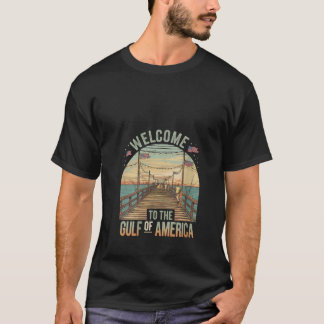 Womens Gulf Of USA America Gift Men Women Flag Bea T-Shirt