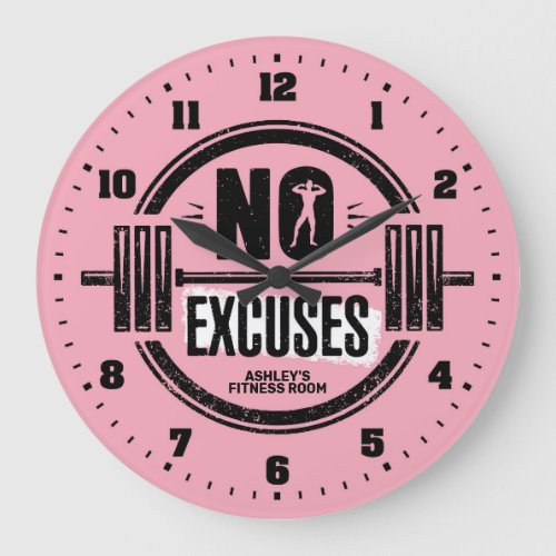 Womens Gym Fitness Room Personalized Wall Clock