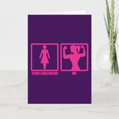Womens Gym Humor Does Your Girlfriend Even Lift Card
