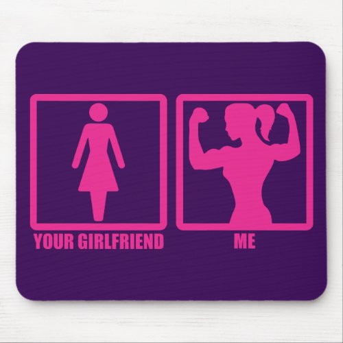 Womens Gym Humor Does Your Girlfriend Even Lift Mouse Pad