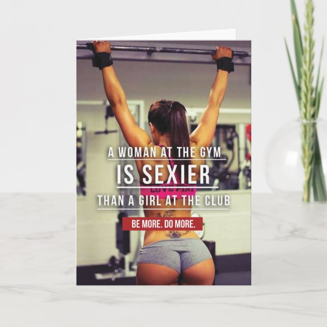 Women's Gym Workout Motivational Card (Front)
