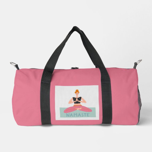 Women's gym yoga exercise sport cute duffle bag (Front)