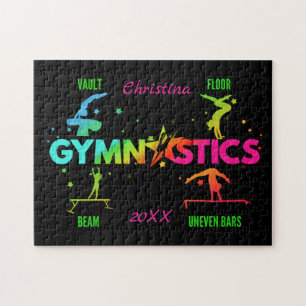 Women's Gymnastics Bars Beam Vault Floor Jigsaw Puzzle