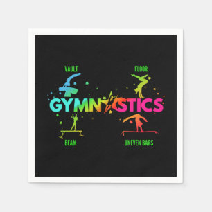 Women's Gymnastics Bars Beam Vault Floor Napkins