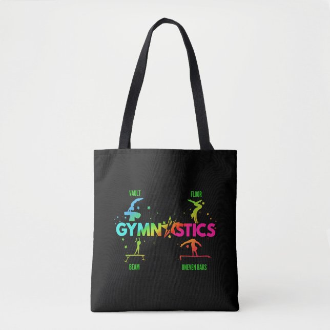 Women's Gymnastics Bars Beam Vault Floor Tote Bag (Front)