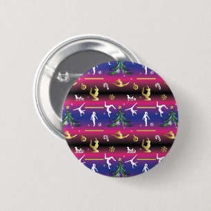 Women's Gymnastics Christmas Tree Button
