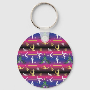 Women's Gymnastics Christmas Tree Keychain