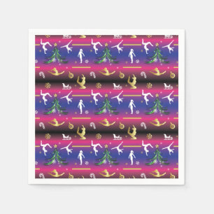 Women's Gymnastics Christmas Tree Napkins