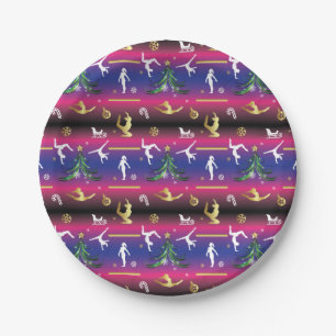 Women's Gymnastics Christmas Tree Paper Plates