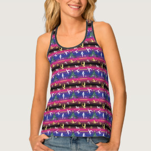 Women's Gymnastics Christmas Tree Tank Top