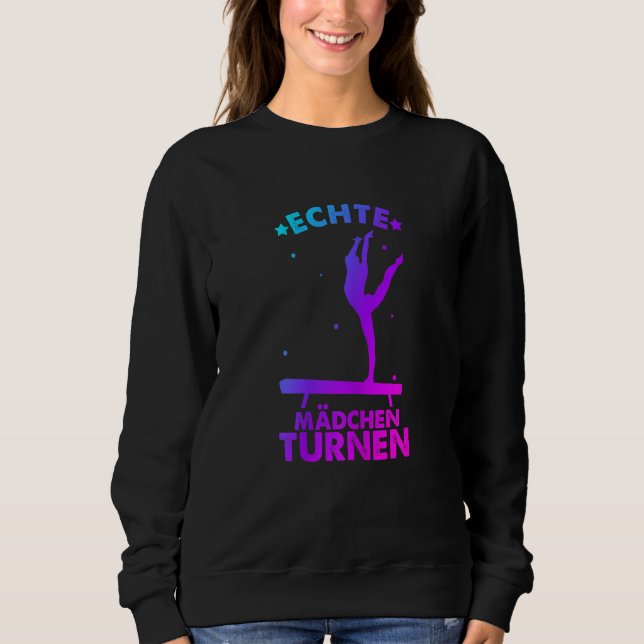 Womens gymnastics gymnsatics gymnastics coach spor sweatshirt (Front)